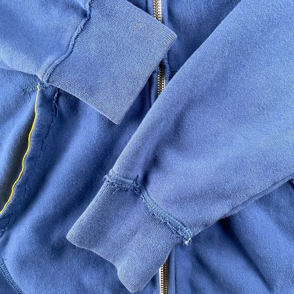 Vintage‎ Paul Frank Hoodie Sweatshirt Mens M Blue Full Zip Deconstructed 00s Hip - Picture 6 of 12